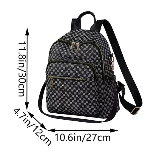 Mochila informal versátil con estampado multicolor para uso diario