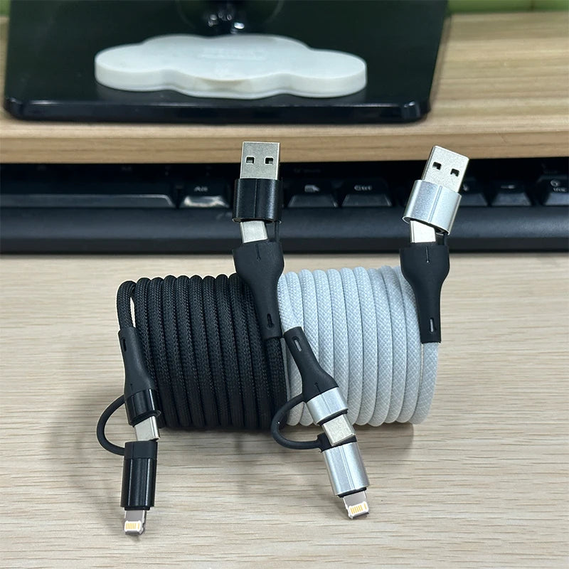 4 in 1 Magnetic Fast Charging Cable | Universal Compatibility & Durability