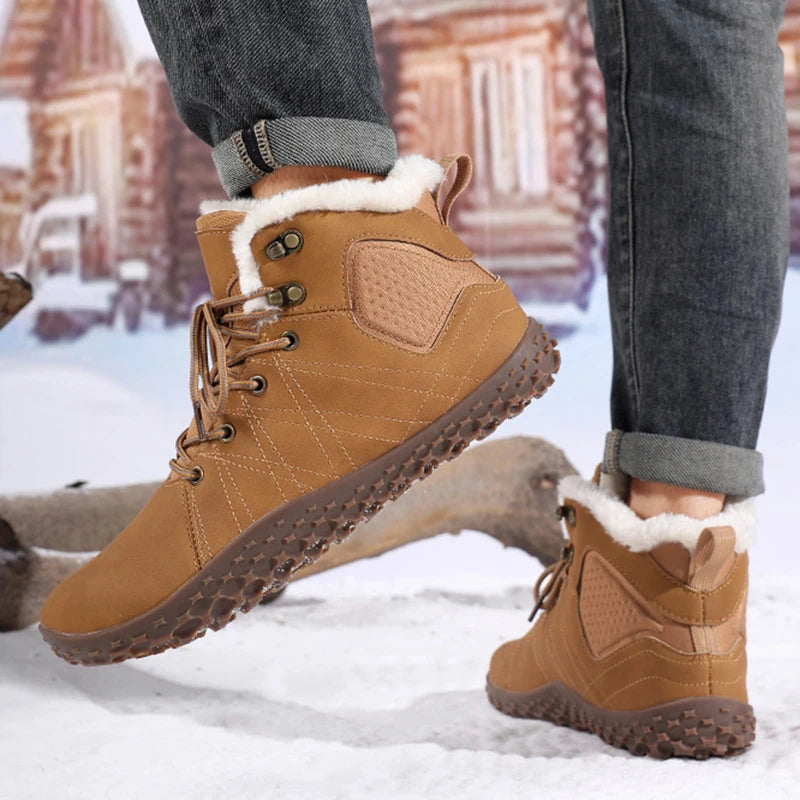 Winter Snow Boots for Men Women Warm Fur Lined Ankle Trekking Shoes Anti Slip Outdoor Boots