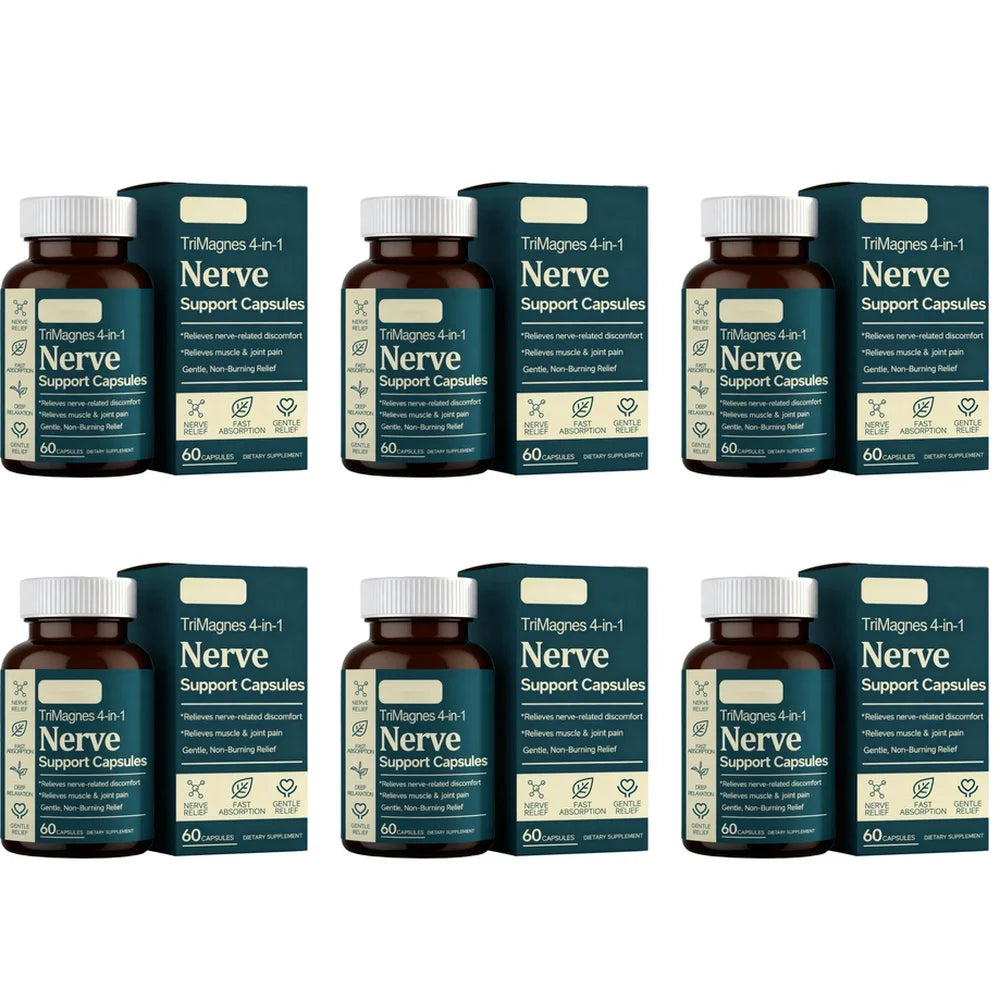 4-in-1 Nerve Support Capsules with Magnesium & Turmeric Extract
