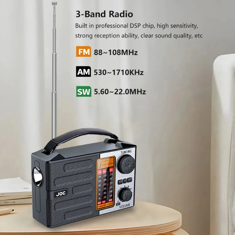 Portable Solar Bluetooth Speaker & Multi-band Radio | Outdoor Fun