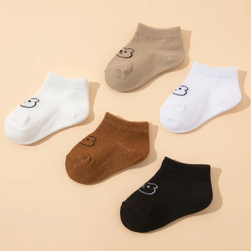 Cute Bear Printed Newborn Baby Socks | Breathable & Comfortable