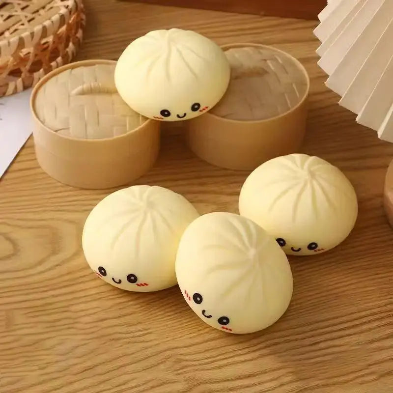 Giant Dumpling Toys Anxiety Relief Fidget Toy Simulation Food Steamed Stuffed Bun Soft Squeeze Decompression Dough Toy