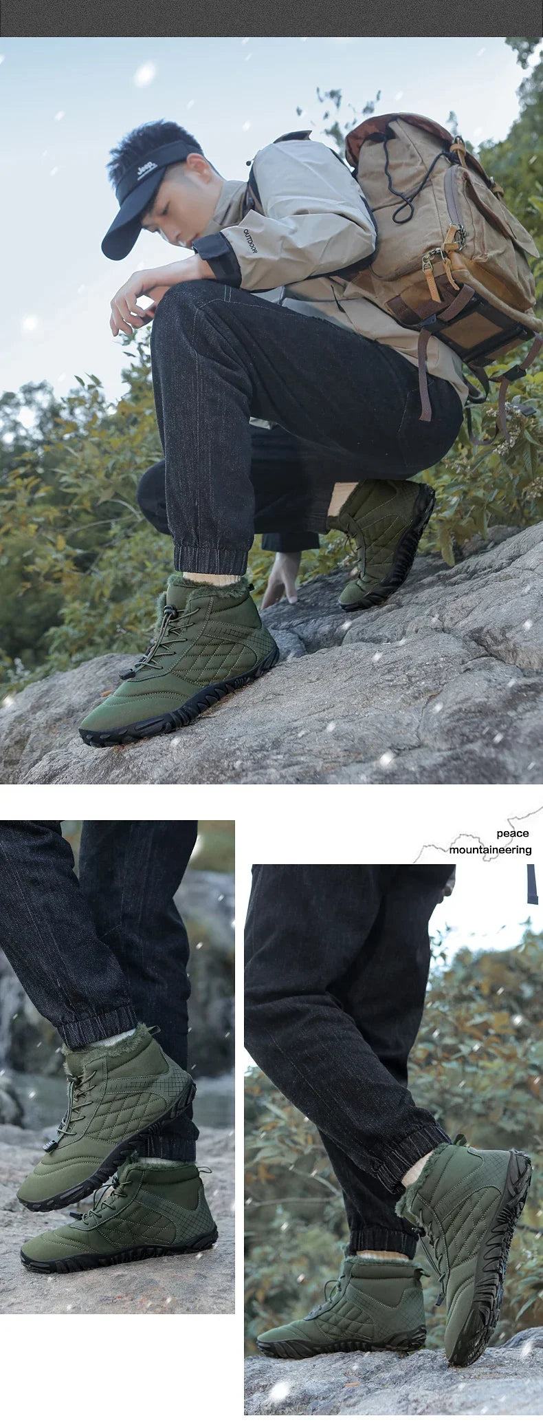 Warm and Non-Slip Winter Boots for Men & Women | Casual Hiking Shoes