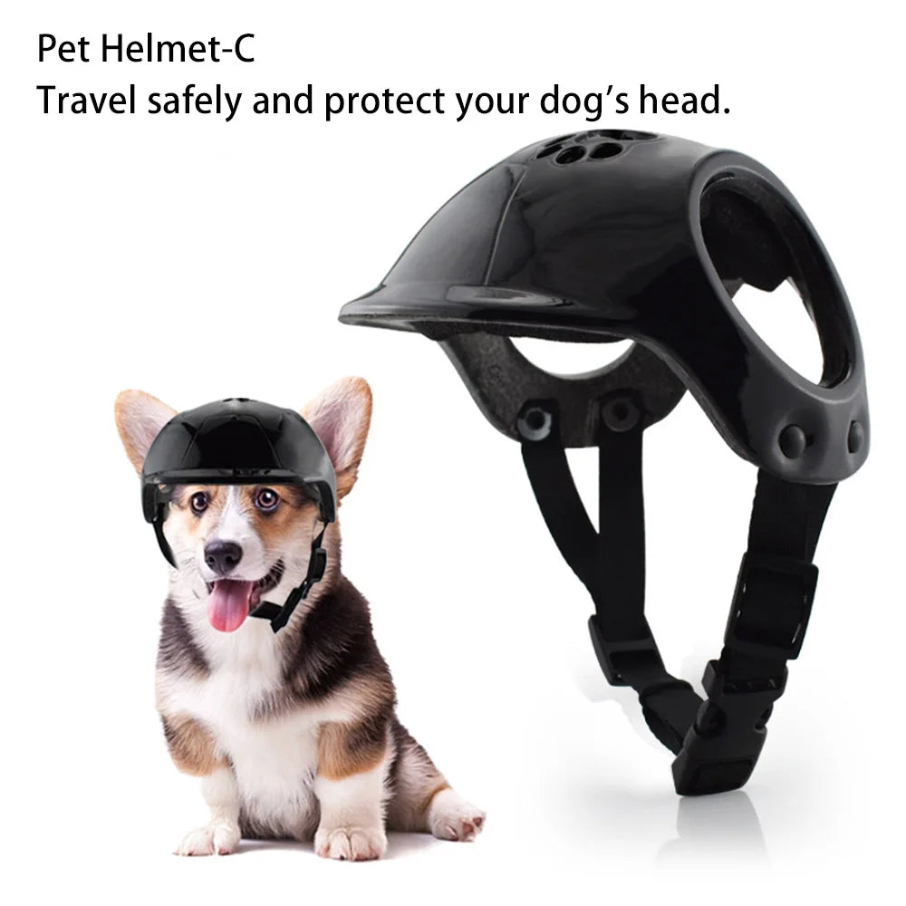 Lightweight Dog Helmet with Ear Holes | Safe Pet Hat for Adventures