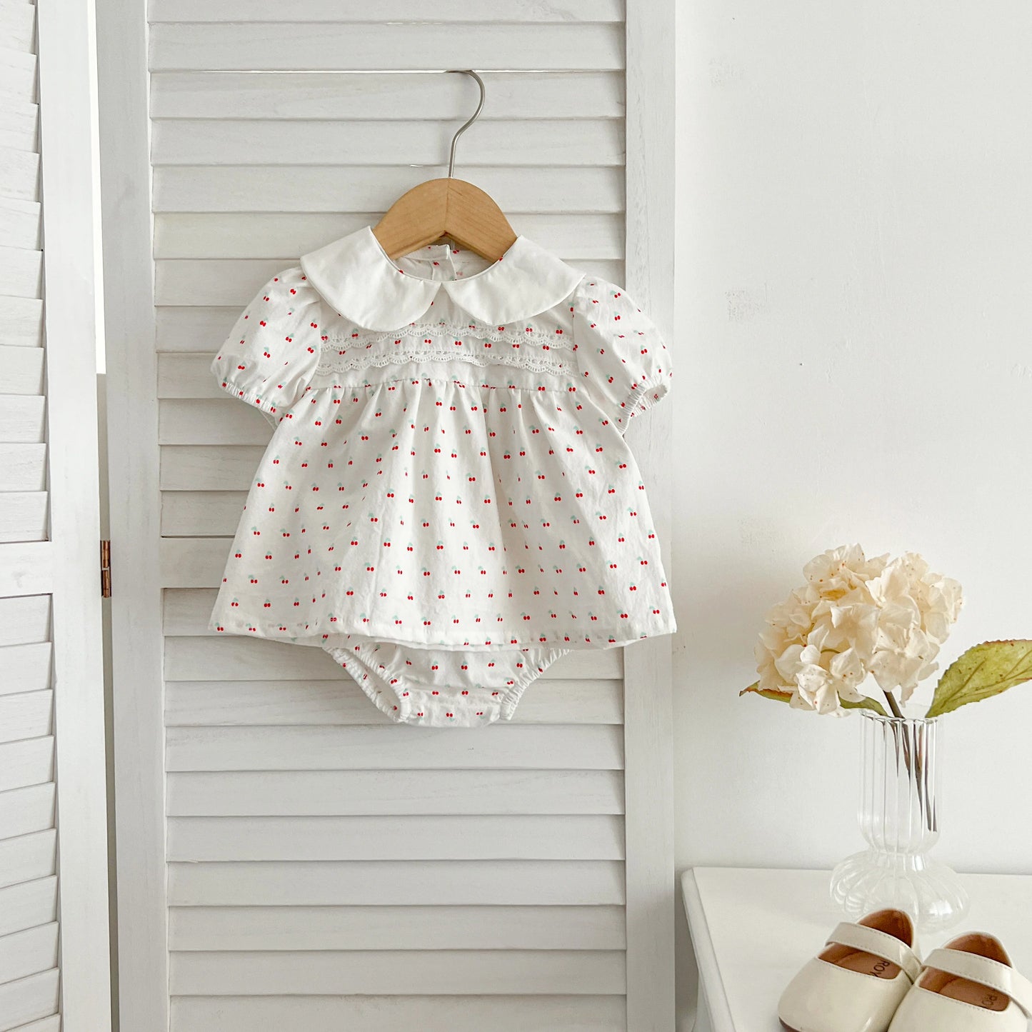Summer Baby Girls Clothing Set | Floral Puff Sleeve Outfit