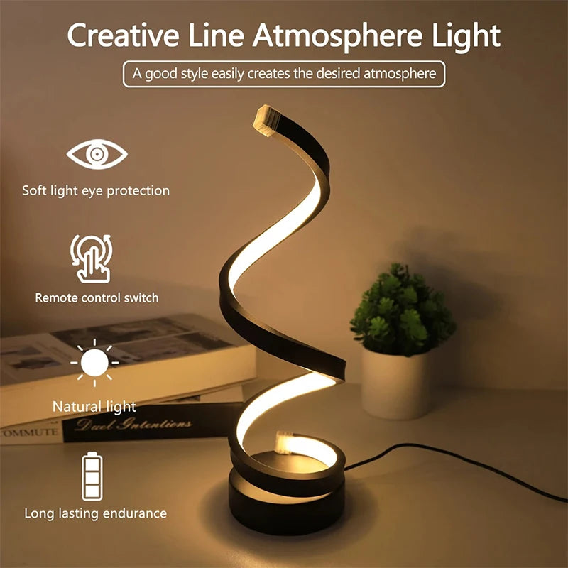 Dimmable USB LED Night Light Lamp | Modern 3D Ring Design