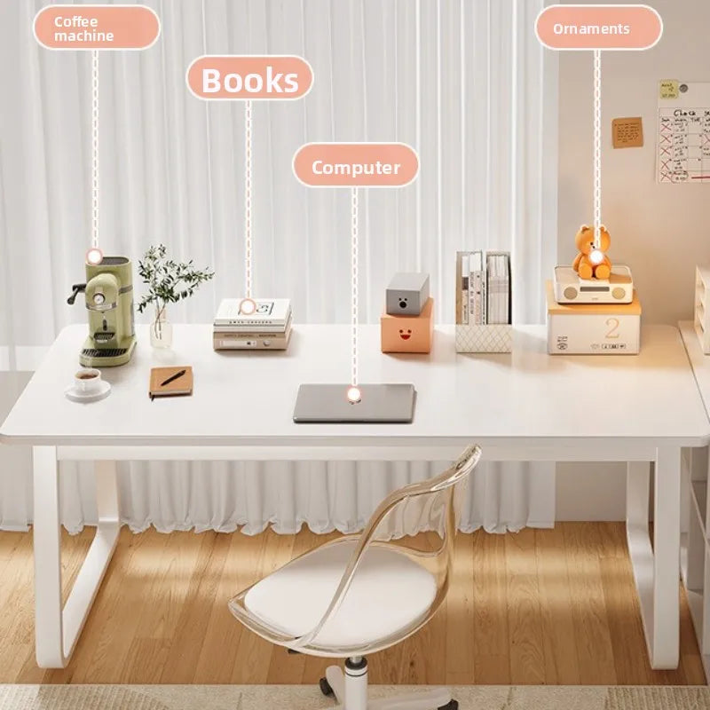 Durable White Computer Desk | Modern Makeup and Workstation