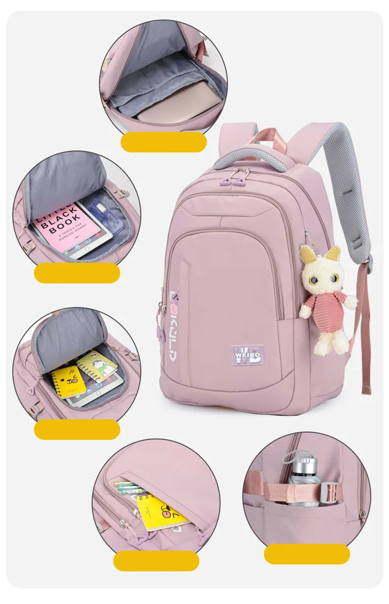 Stylish Pink School Backpack for Girls | Fashion Meets Functionality