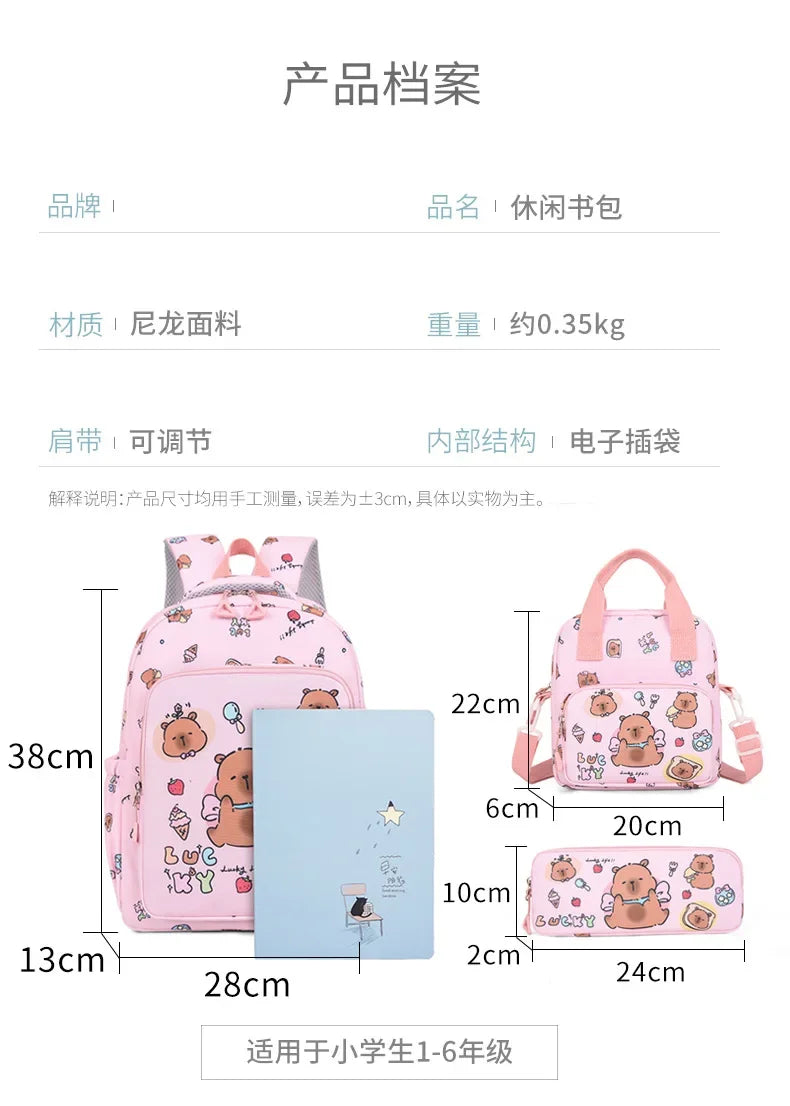 Colorful 3-Piece Backpack Set for School | Fun & Functional