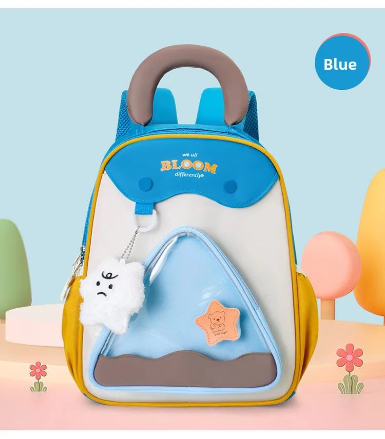 Lightweight Contrast Color Kindergarten Backpack | Cute Stylish Kids Bag