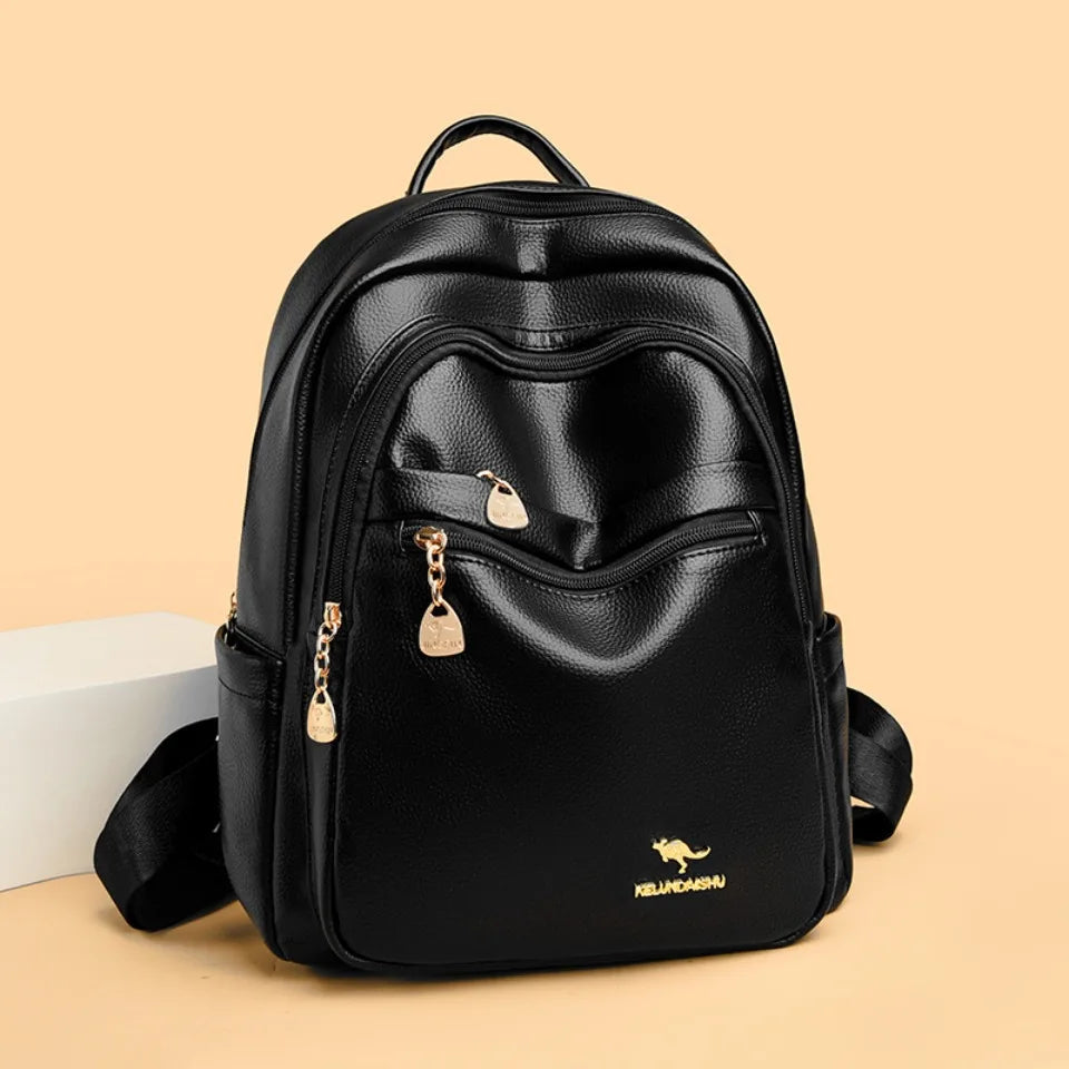 Stylish Leather Backpack for Women | Spacious Daily Use
