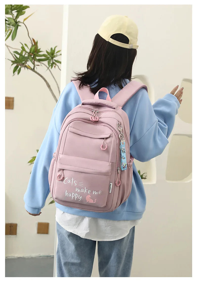 Stylish Pink School Backpack for Girls | Fashion Meets Functionality