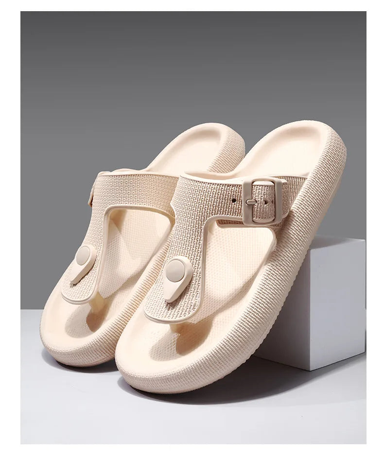 Men's Adjustable Buckle Flip Flops | Summer Beach Sandals