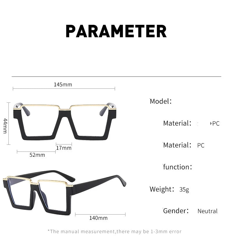Chic Oversized Blue Light Blocking Glasses | Fashionable Protection