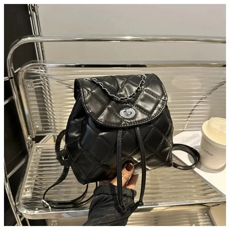 Bolso de hombro informal de verano con diseño de cuadros y gran capacidad