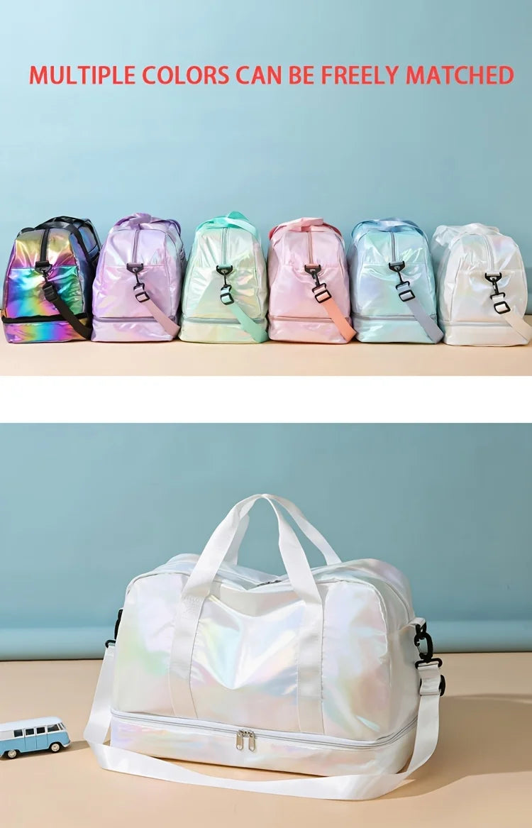 Lightweight Holographic Travel Duffel Bag | Large Capacity Tote