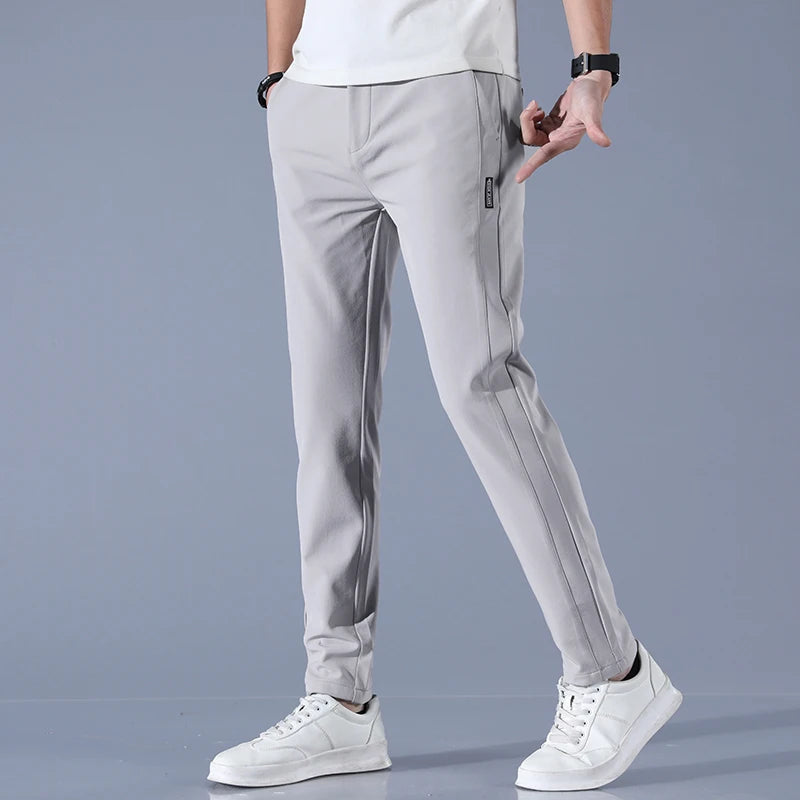 Men's Lightweight Ice Silk Golf Casual Trousers | Spring & Summer Style