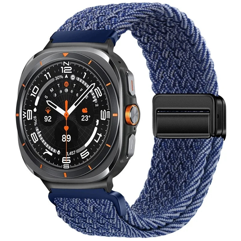 Nylon Braided Loop Strap | Magnetic Sport Bracelet for Watches