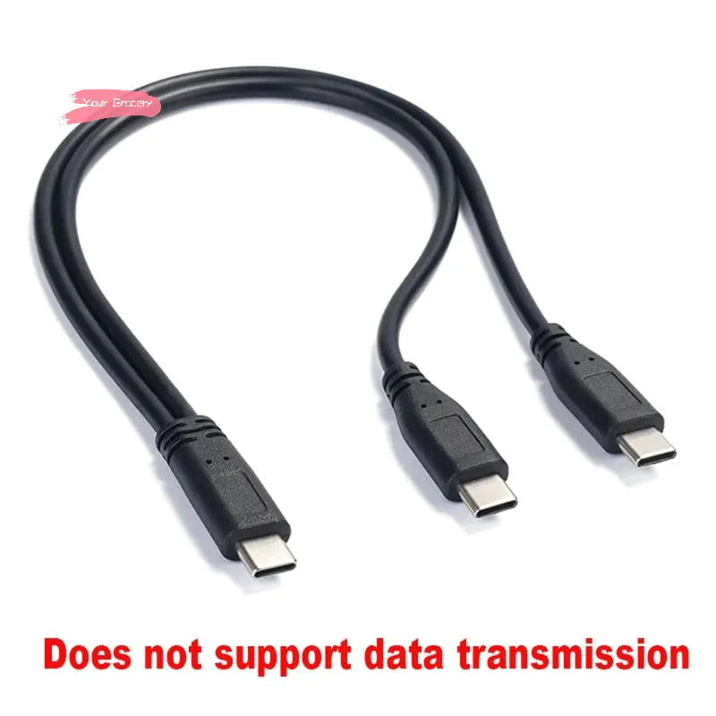 USB C Cable Splitter | Dual Charging & Data Transfer Cable