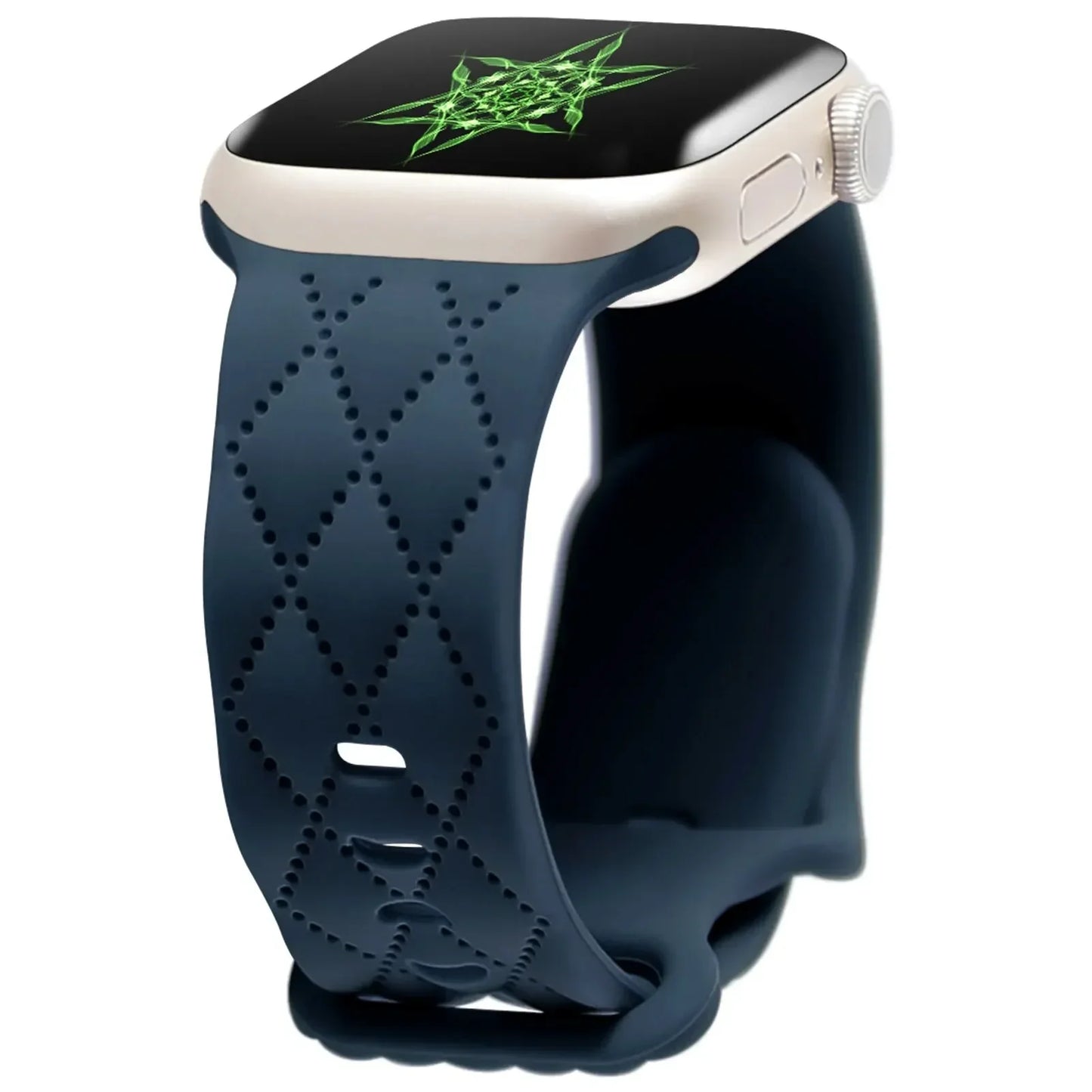 Stylish Engraved Silicone Watch Strap for Apple Watch