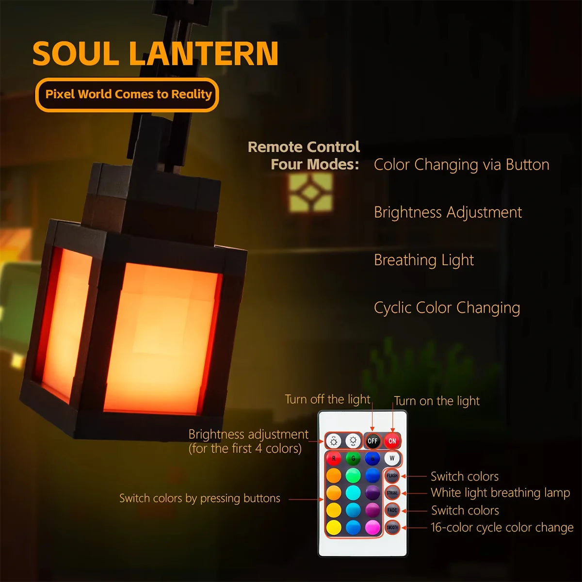 Multicolor Cartoon Style LED Night Light with Remote Control