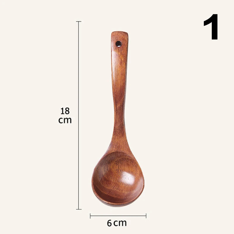 Long Handle Wooden Soup Spoon | Premium Kitchen Utensil