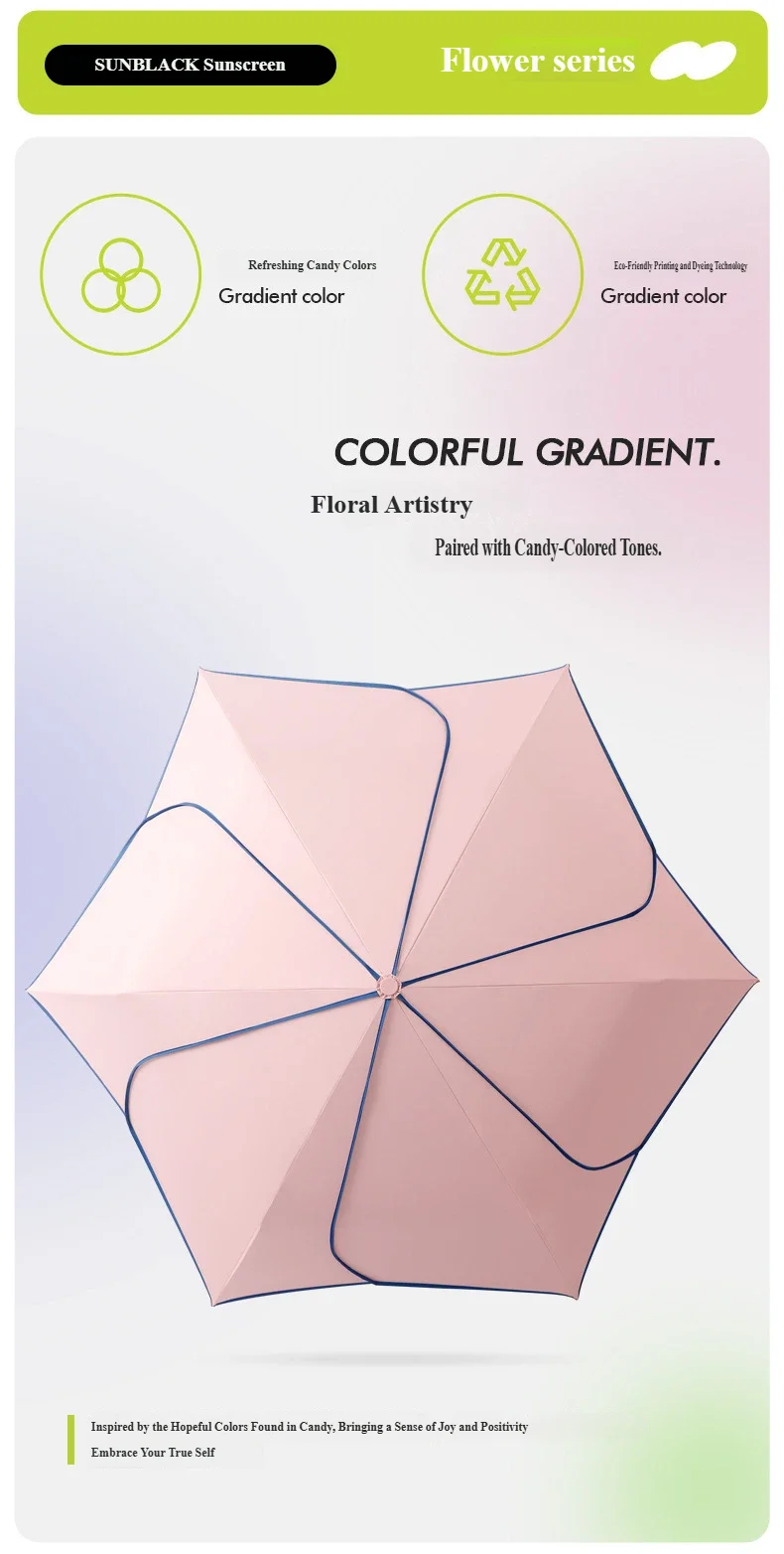 Korean-Style Manual Petal Umbrella | Wind-Resistant & UV Protection