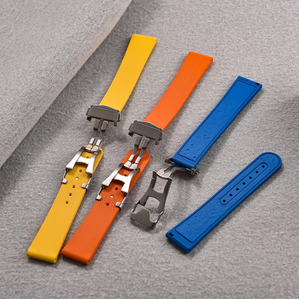 Unisex 20mm Premium Rubber Watch Bands | Quick Release Strap
