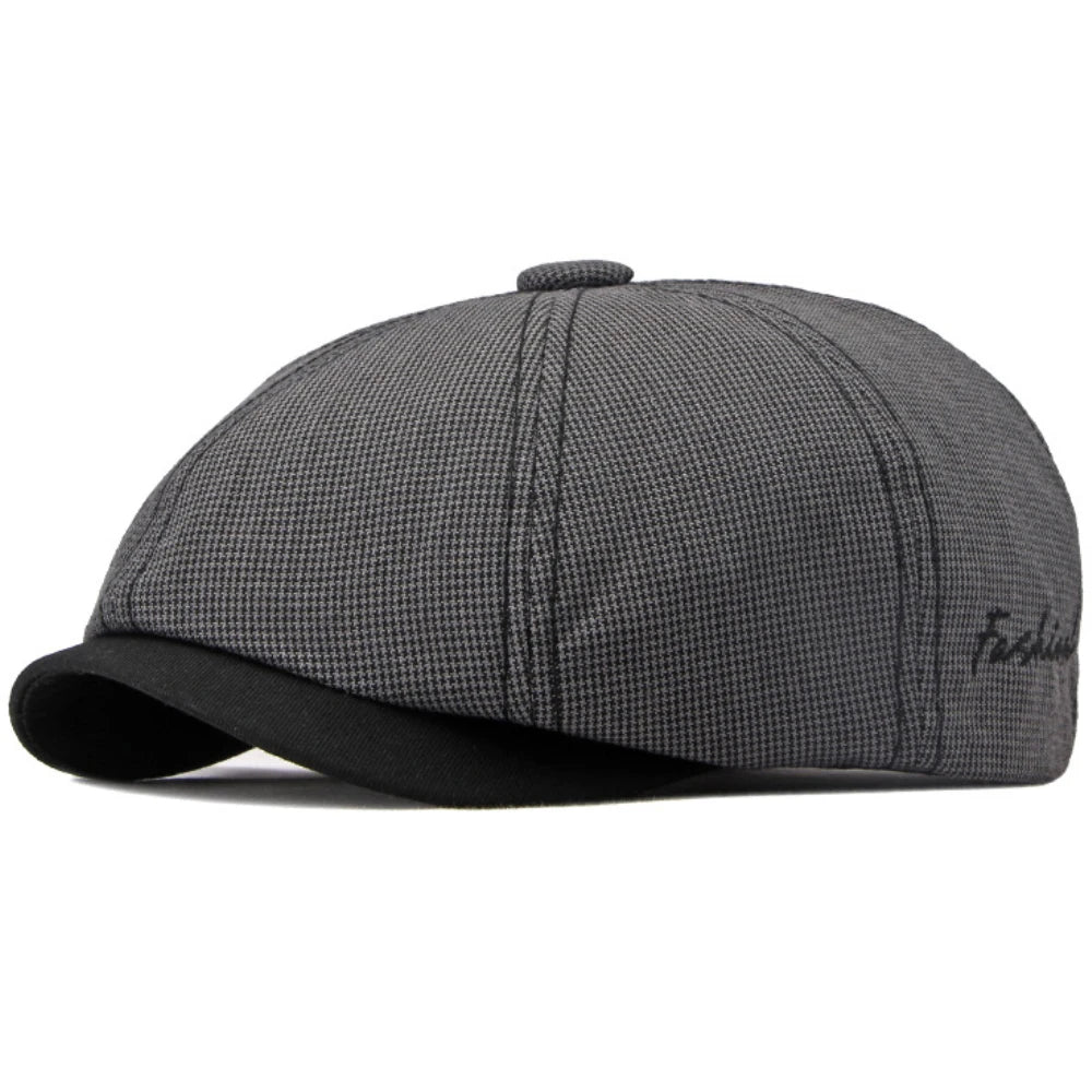 Unisex Plaid Beret Caps for Spring & Summer | Fashionable Flat Hats