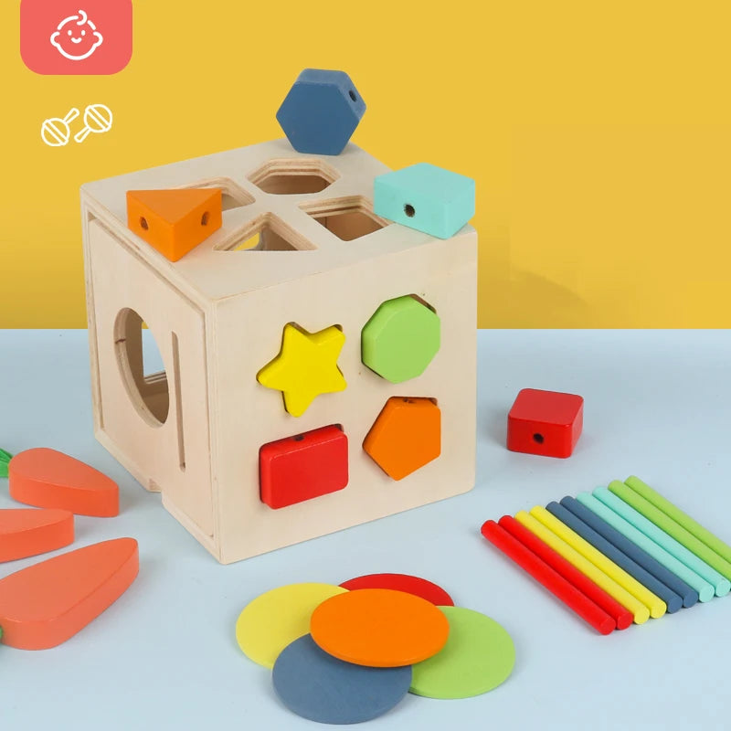 Educational Montessori Math Toy | Wooden Bead Wire Maze Puzzle