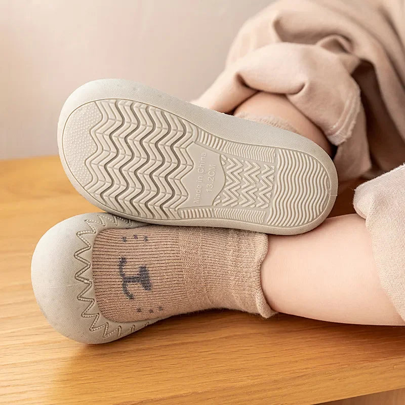 Cute Cartoon Baby Socks Shoes | Soft Rubber Sole for First Walkers