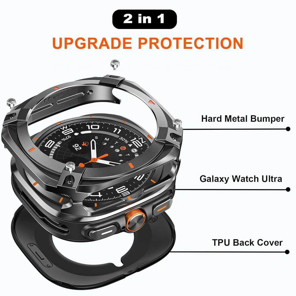 Stainless Steel Watch Band for Galaxy Ultra | Protective Case & Strap