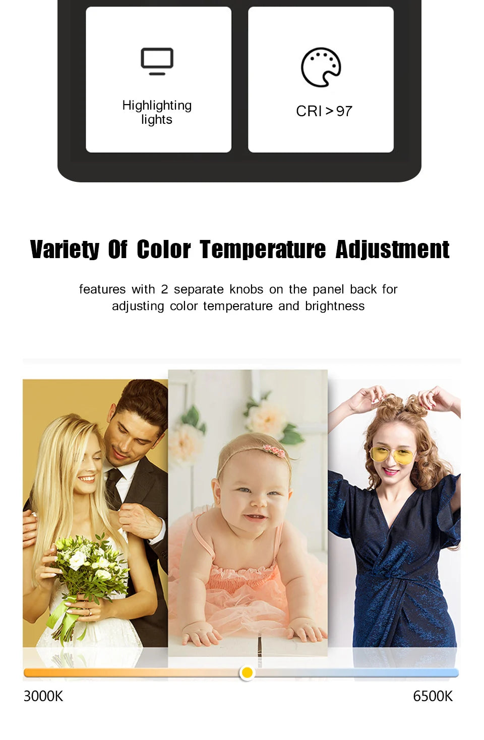 LED Video Lights for Live Streaming & Photography | Adjustable Tripod