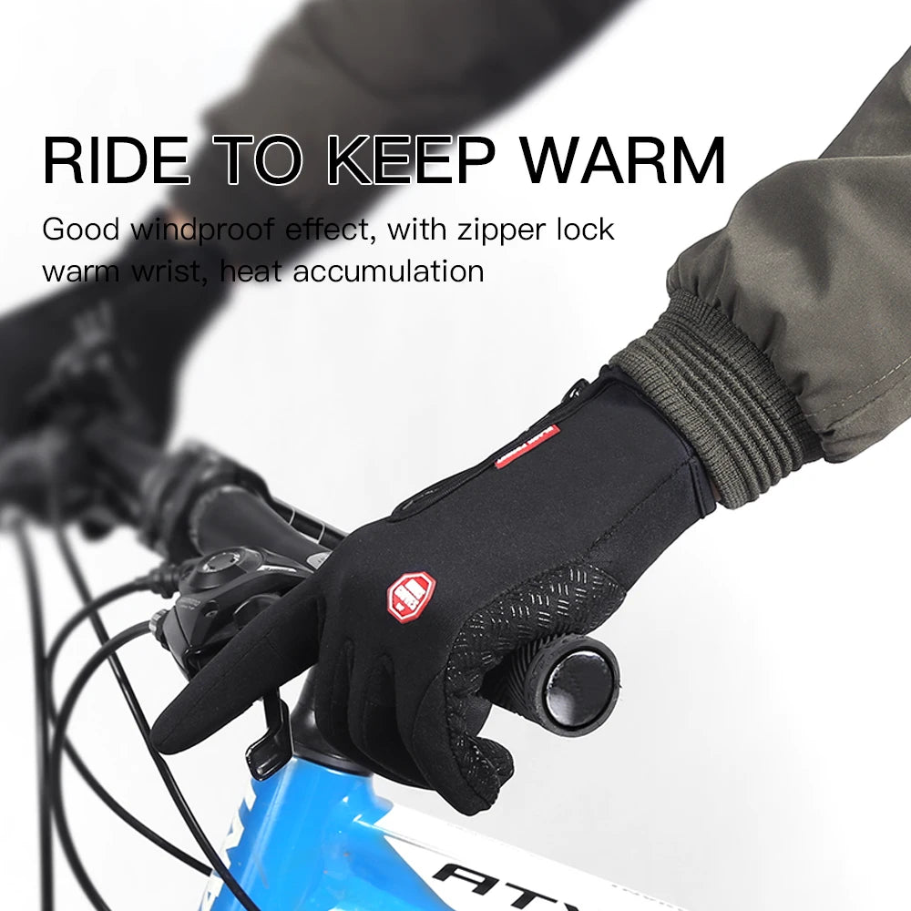 Guantes de invierno para ciclismo/esquí | Resistentes a la humedad y compatibles con pantalla táctil, cálidos
