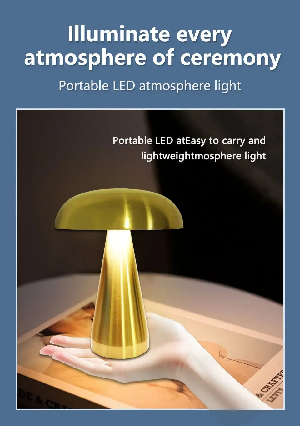 Mushroom LED Night Light | Touch Sensor Table Lamp for Any Space