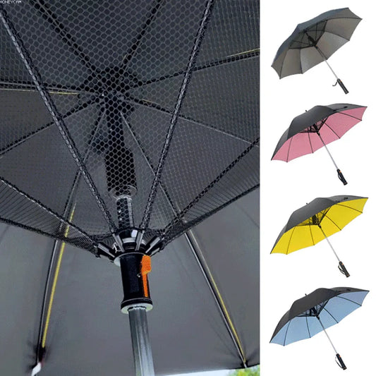 Portable Cooling Sunshade Umbrella with Fan | UV Protection
