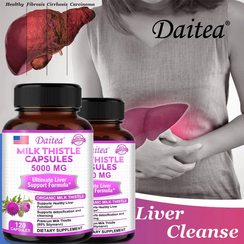 Organic Milk Thistle Extract Liver Capsules | Detox & Support Health