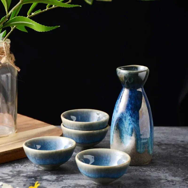Japanese Vintage Ceramic Sake Pot | Elegant Wine Dispenser