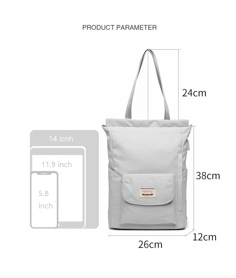 Stylish Waterproof Laptop Backpack for Women | USB Charging