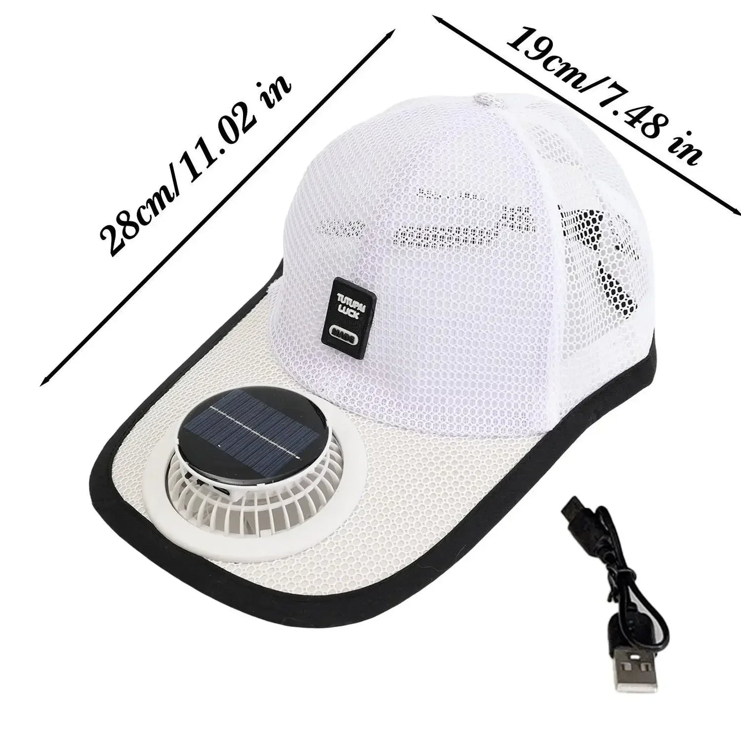 Breathable Mesh Cap with USB Fan | Summer Outdoor Sun Protection