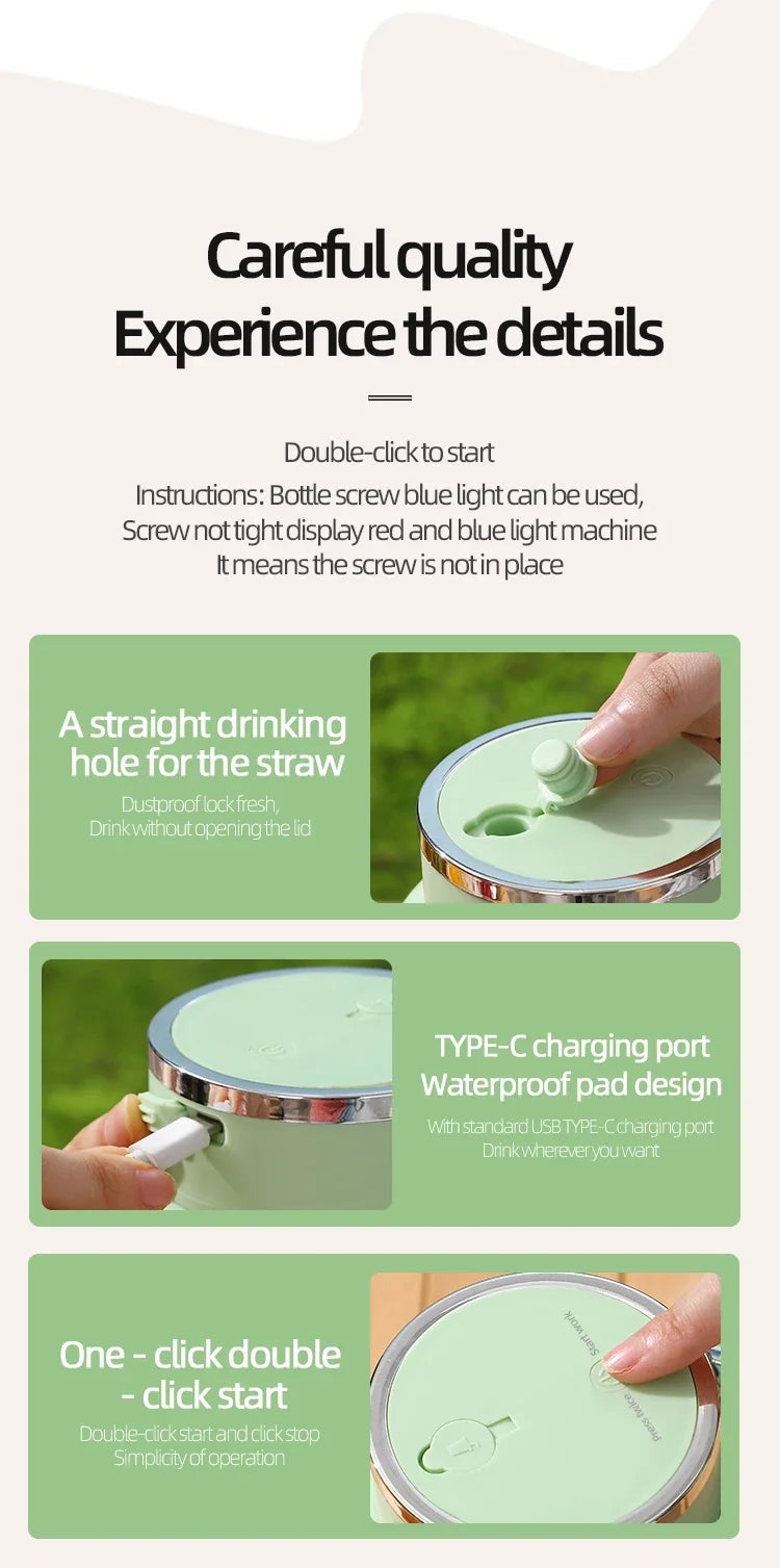 Wireless Portable Juicing Bucket | 800ml Fresh Fruit Juicer