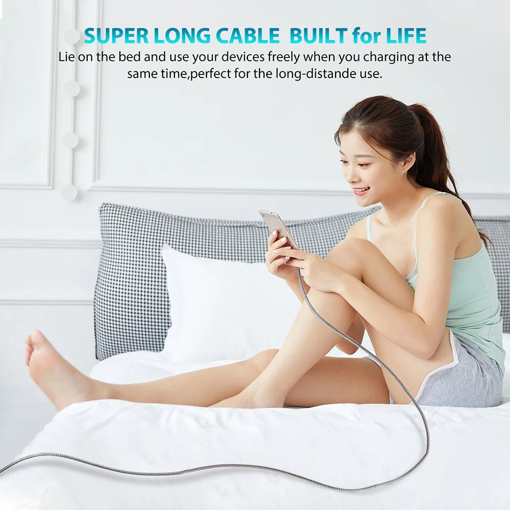 60W USB C to Type C Fast Charger Cable | Durable Braided Design