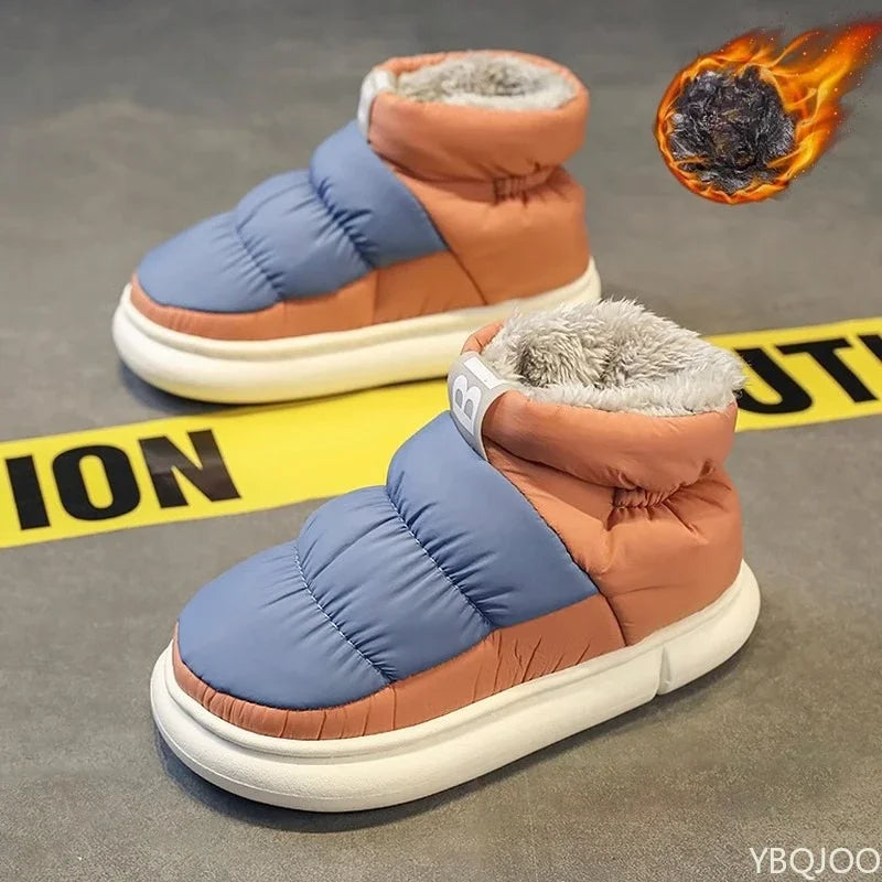 Men's Warm Plush Snow Boots | Cozy Mid-Calf Winter Footwear