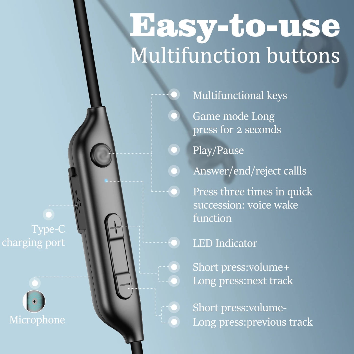 Bluetooth Wireless Headset | 100 Hours Playtime & Noise-Cancellation
