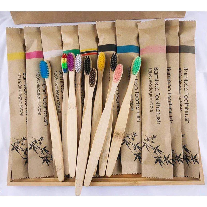 Eco-Friendly Bamboo Toothbrushes - Sustainable Oral Care Set