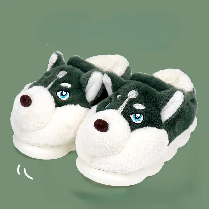 Men's Plush Cotton Slippers | Cozy Anti-Slip Indoor Shoes