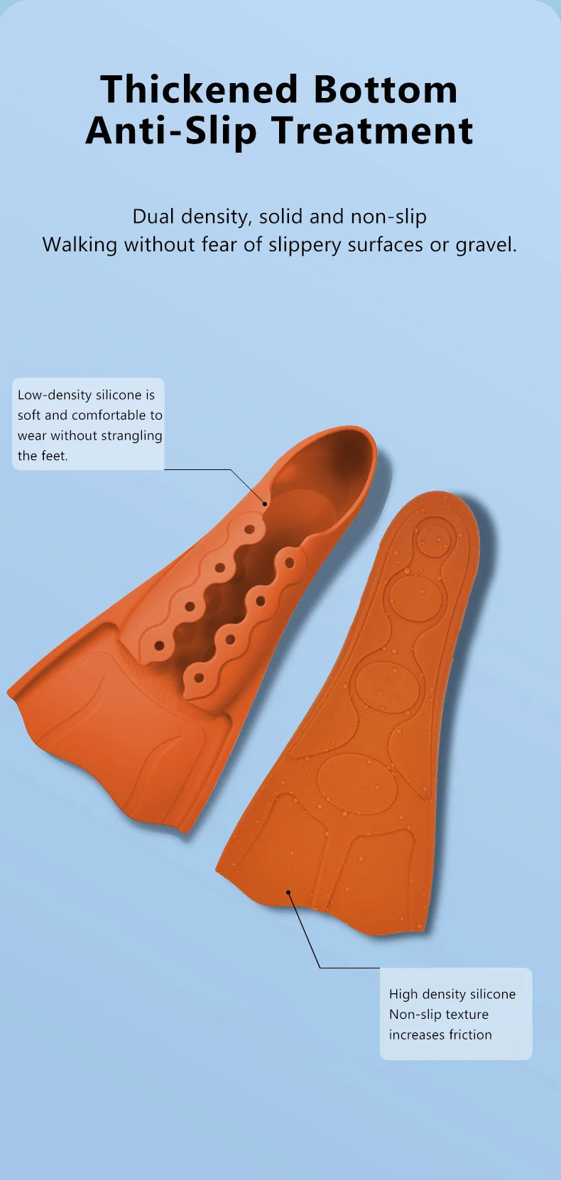 Adjustable Short Snorkeling Fins | Anti-Slip Swimming Equipment