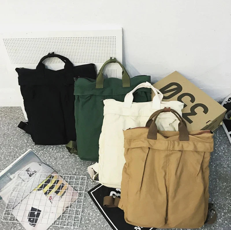 Large Capacity Retro Canvas Backpack for Women | Stylish School Bag