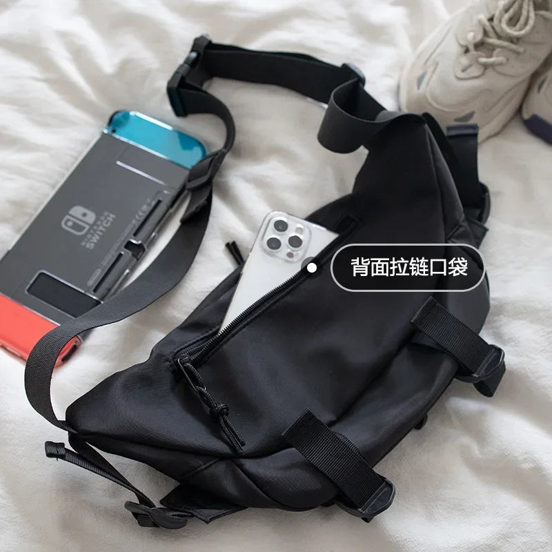 Punk Hip Hop Tactical Techwear Chest Bag Unisex Motorcycle Sport Waterproof Shoulder Crossbody Bags Outdoor Casual Fanny Pack 가방